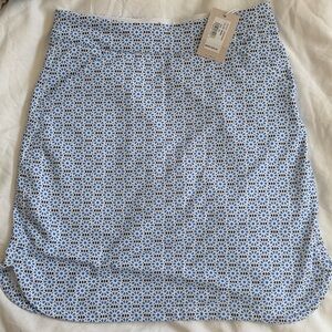Peter Millar Womens Golf Skort Mosaic Print XS White Blue Polyester